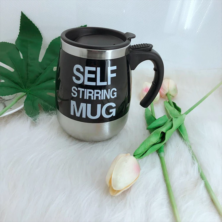 Hot Sale Favourable Price Automatic Pink Stainless Steel Self Wholesale Stirring Mug Cup