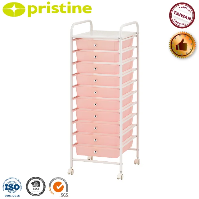 BLACK FRIDAY Home Storage design 10 drawer colorful Plastic Storage trolley on wheels