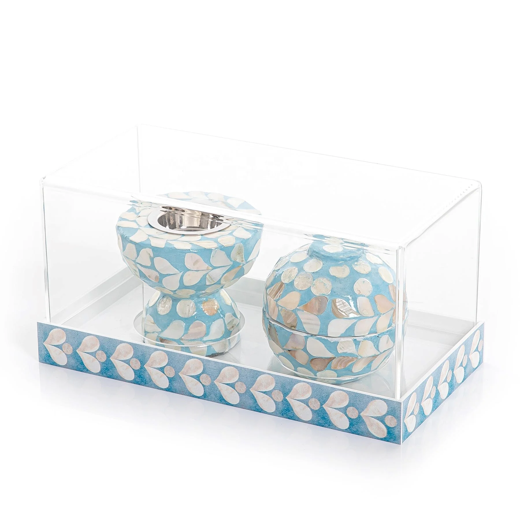 Hot Sale Bakhoor Mother of Pearl Incense Burner Set Variety of Color Custom Design Muslim Gift Set Islamic gift box from Vietnam