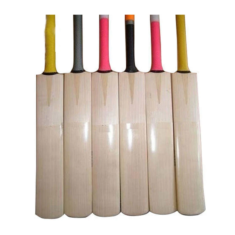 High Quality OEM Services Kashmir Willow Flat Strong Grip Flat Blade Full Protection Cover Professional Leather Ball Cricket Bat