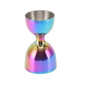 Rainbow Design Multi Color Food Safe Grade Whisky Vodka Stainless Steel Indian Style Hand Crafted Double Side Cocktail Jigger