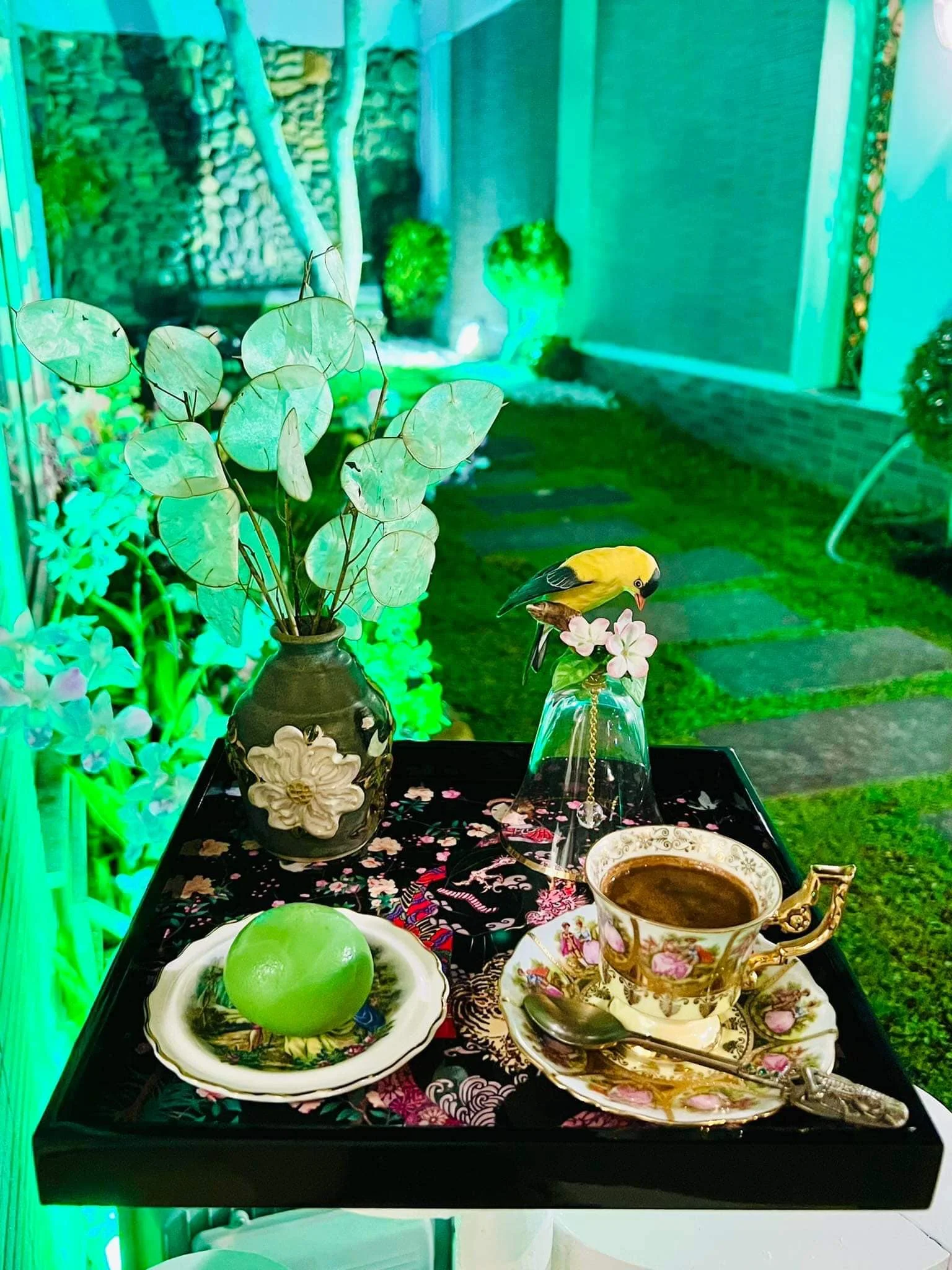 Lacquer Tray Colorful Modern Dragon Art  25.5x25.5cm Art Halinhthu Casa Custom Design And Size Wood Rectangular VietnHandicraft