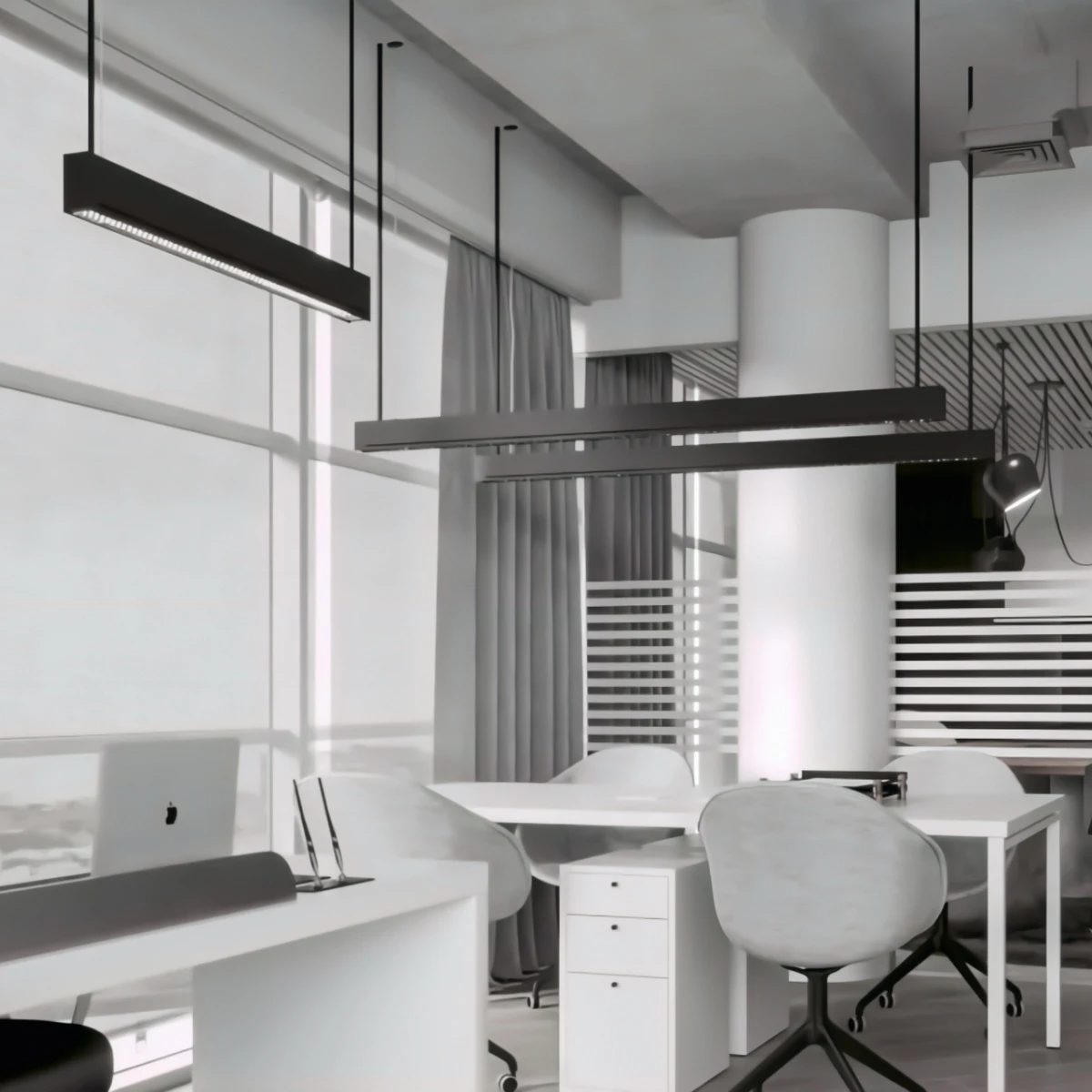 Modern Minimalism Decorative Office Industrial Home Office Project Light Studio Office Hanging Chandeliers for indoor Projects