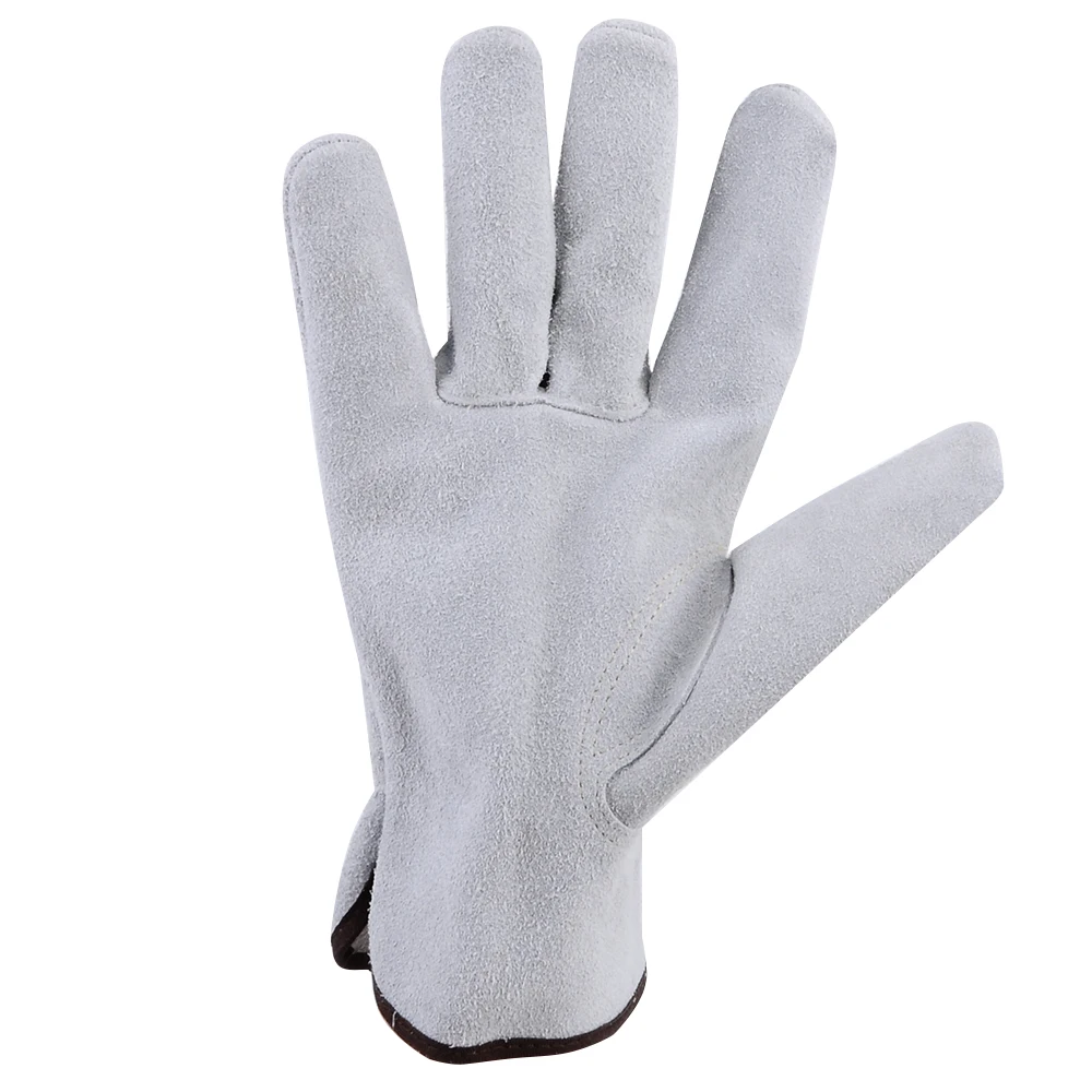 Cow Split Leather Work Gloves Driver Gloves Cold Weather Industry Safety Men Women Outdoor Driving Gloves Farm Truck