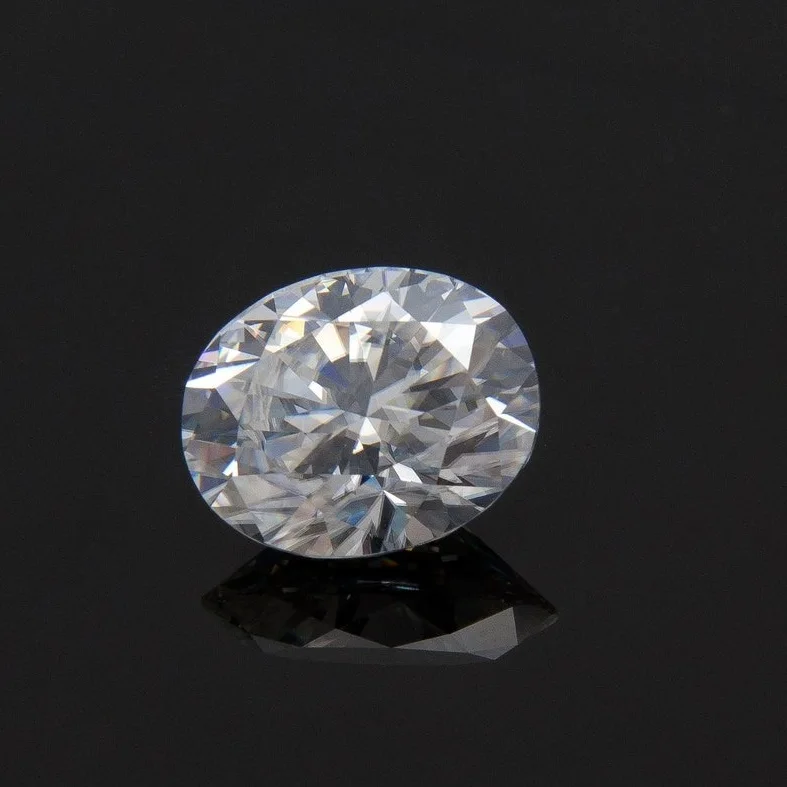 D Colorless White Oval Cut Loose Moissanite Brilliant Cut Diamond VVS for Engagement Ring 100% Passed by Diamond Tester
