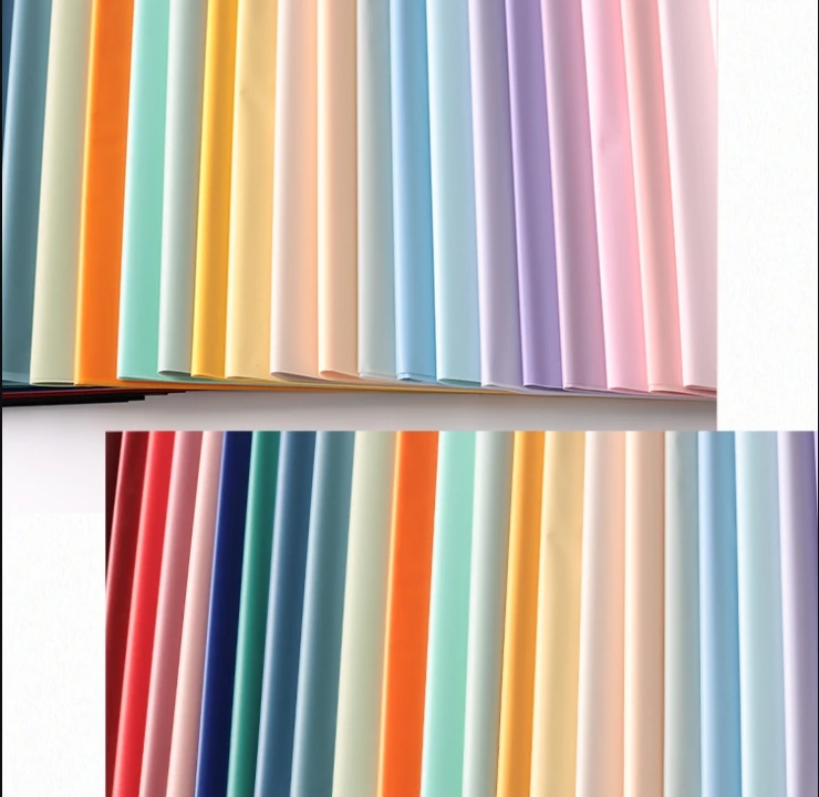 Factory Wholesale Flower Wrapping Paper Waterproof Gold Edge Chinese Paper Floral Wrapping Paper