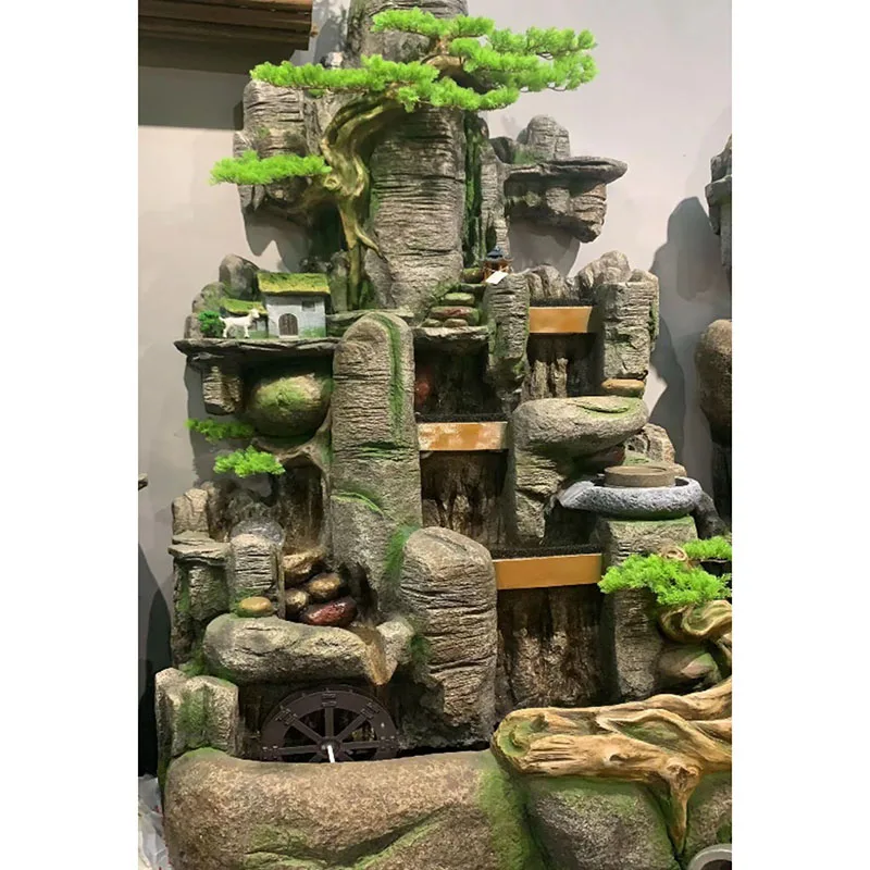 Premiume Quality Popular 3 Layer Polyresin Garden Water Fountain with LED Light