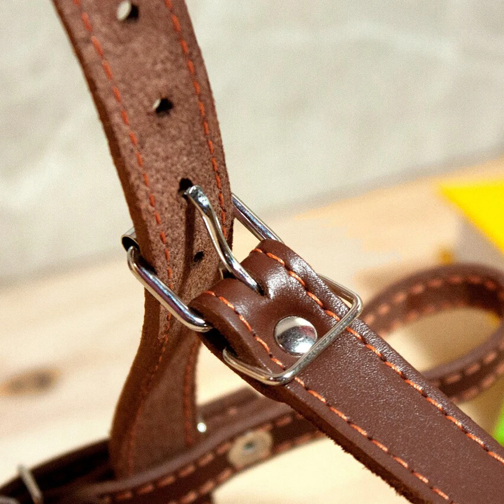 Durable Soft Adjustable Strong Anti-biting Leather Dog Muzzle Dog Mouth Guard Muzzle For Dogs