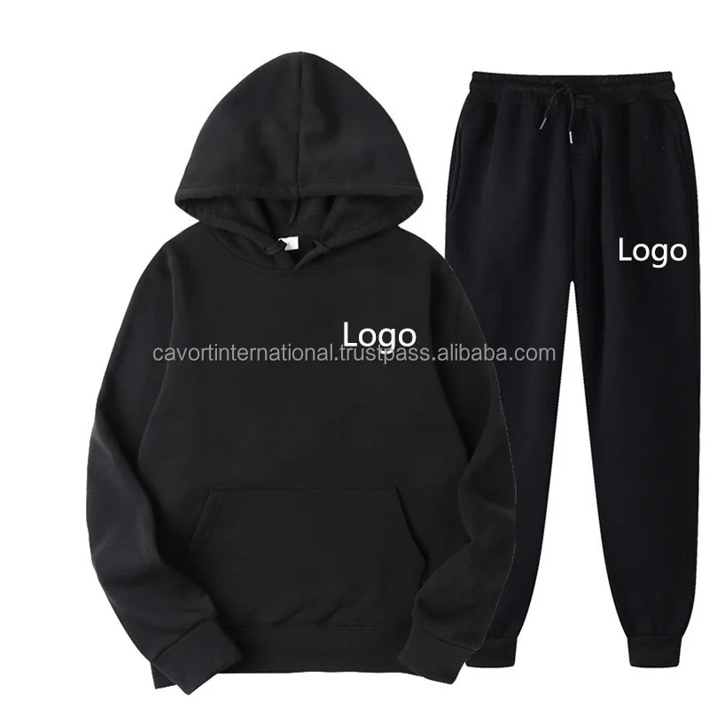 Custom Logo design Blank Jogger Hoodie Set plain New fashion couples Sportswear Tracksuit Sweat suit Men 2 Piece Sweat Suit Sets