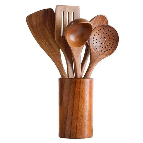 Hot Selling High Quality Mango Wood Flatware Set Metal Table Serving Wooden Cutlery Direct Manufacturer Exporter