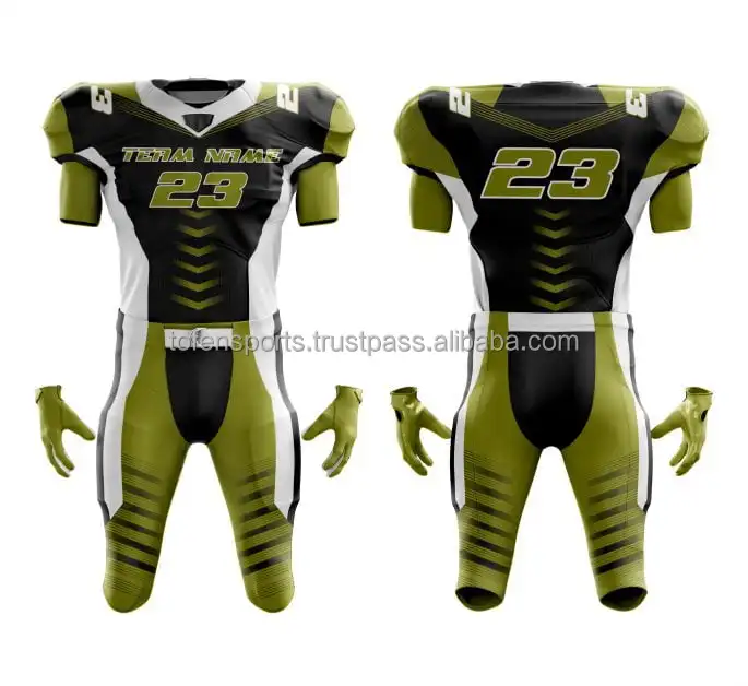 Wholesale Custom American Football Uniforms Youth and Adult Sets Sublimation Technique American Football Uniform Wear