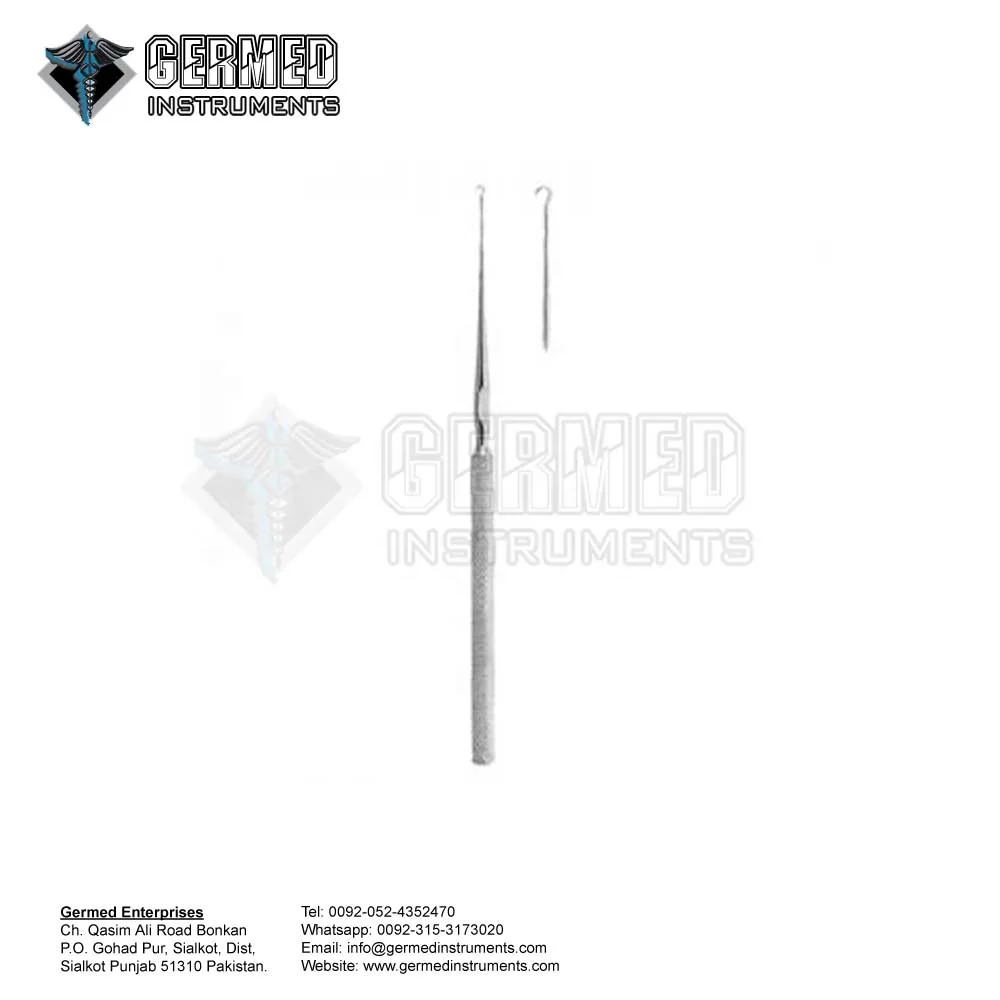 Made in Sialkot Pakistan Manufacturer Wholesaler Dealer Supplier Plastic Surgery Instruments / Barsky Skin Hook 15cm GERMED ENT