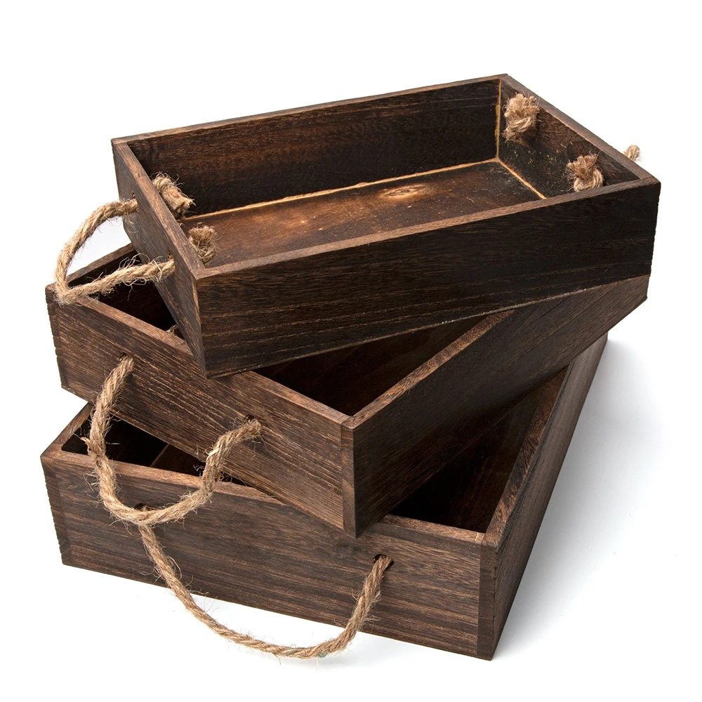 2023 new designed wooden crates wholesale cheap wooden fruit crates/ Heavy Storage Crate (TH 3477)