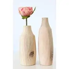 Wooden Flower Poat  Custom Design Wholesale Unique MDF Wood Flower Vase For Home and Office Decoration