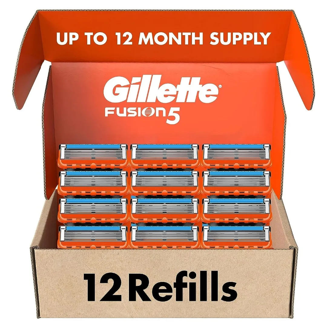 Gillette FUSION 5 AND  Mach3 Sensitive Mens Razor Blade Refills, 20 Count, Designed for Sensitive Skin