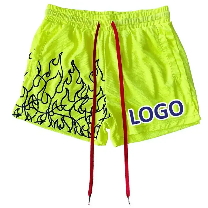 Мужские сетчатые шорты с карманами, 5 дюймов