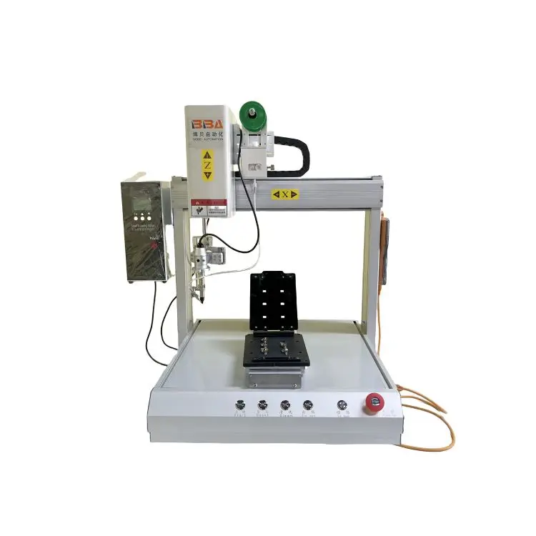 BBA Automatic Soldering equipment machine with Safety cover fume extractor tin soldering machine welding robot soldar machine