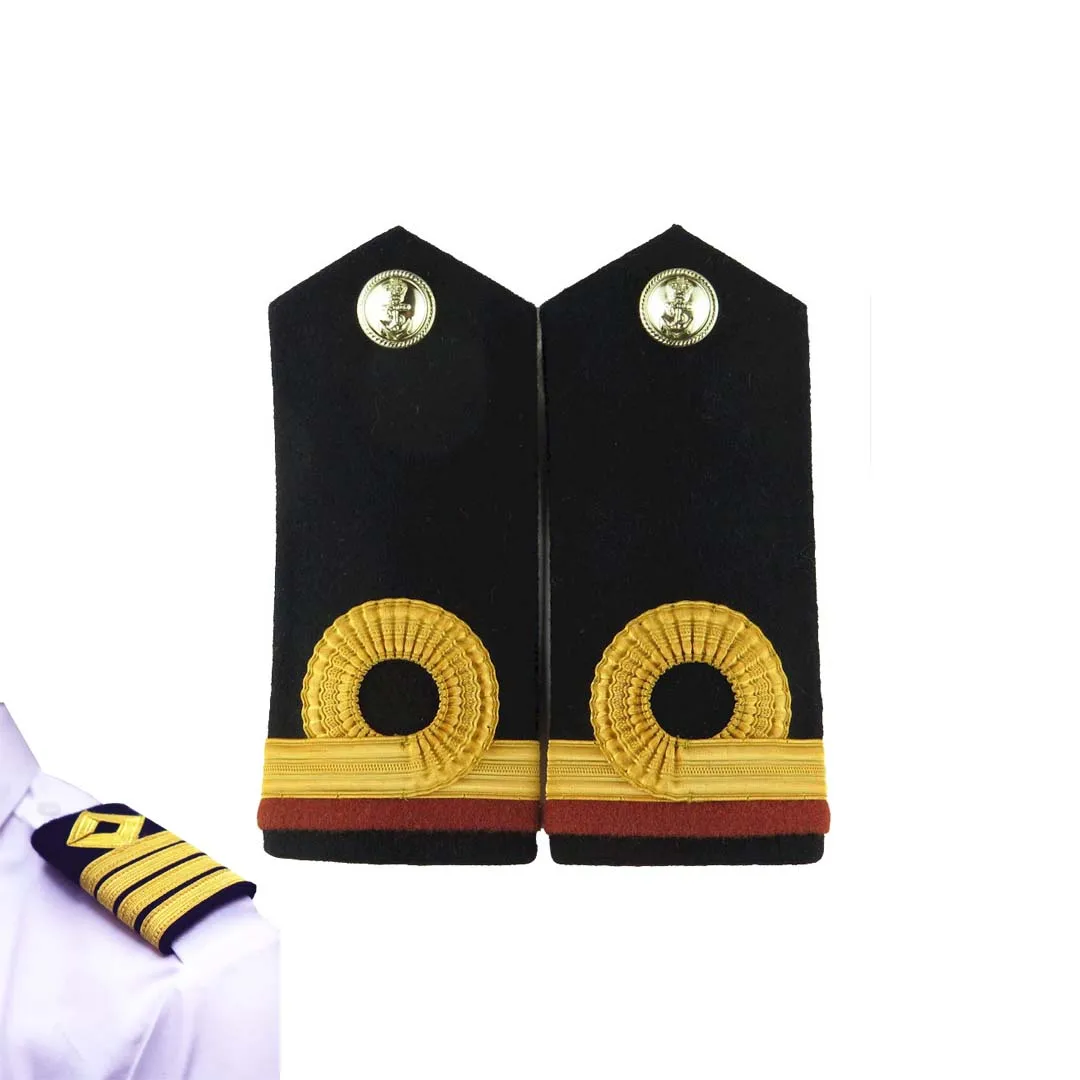 Наплечные доски Королевского младшего лейтенанта обращенные к паре с короной королевы Елизаветы вышитой проволокой военно-морской