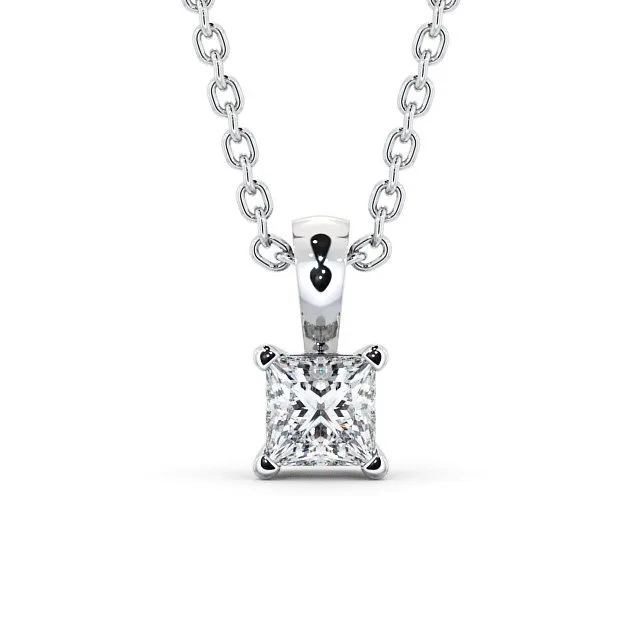 Fashion Style 18K Pure Gold Princess Cut Solitaire Lab Grown Diamond Pendant For Women Unique Necklace CDJ Manufacturing Jewelry