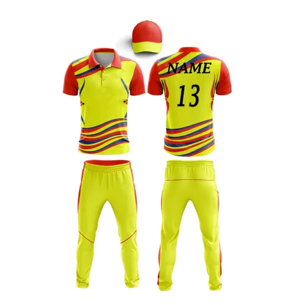 High Quality Micro-Fiber Digitally Sublimated Cricket Uniform Kit Customized Pattern Design Jersey and Trouser OEM