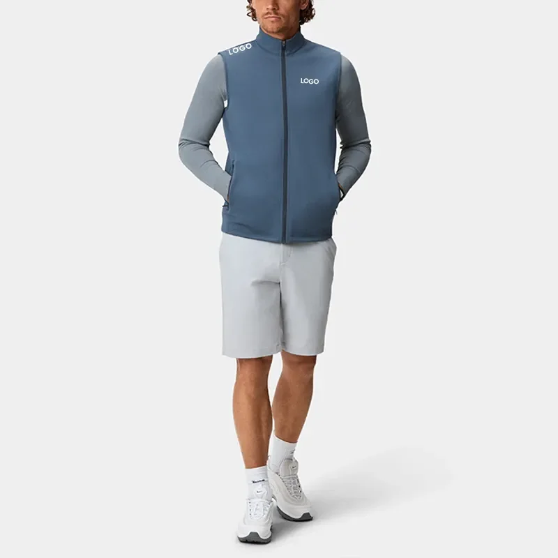 Low Moq Wholesale Winter Custom Softshell Jacket Polar Fleece Vest Men 100% Polyester Windproof Softshell Fleece Outdoor Vest