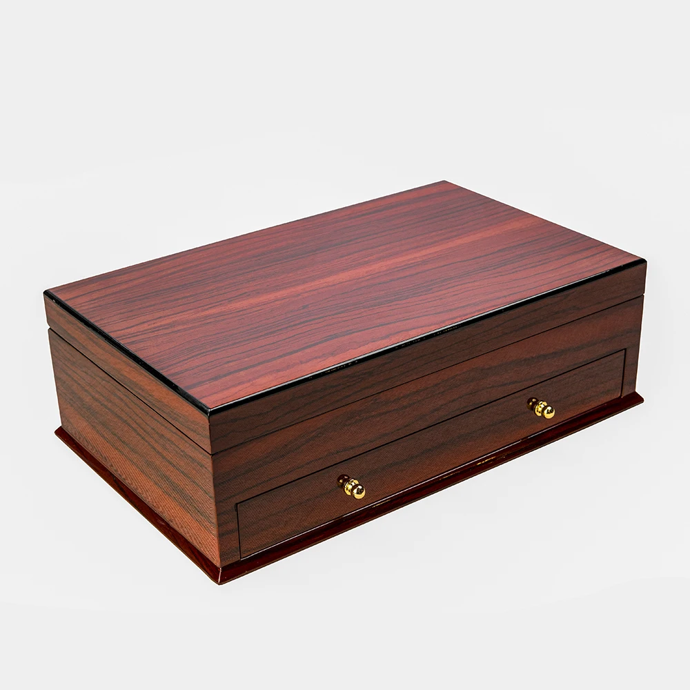 Luxury Rosewood Wood Grain Lacquer Wooden Gift Box for Valuables With SABER Certificate