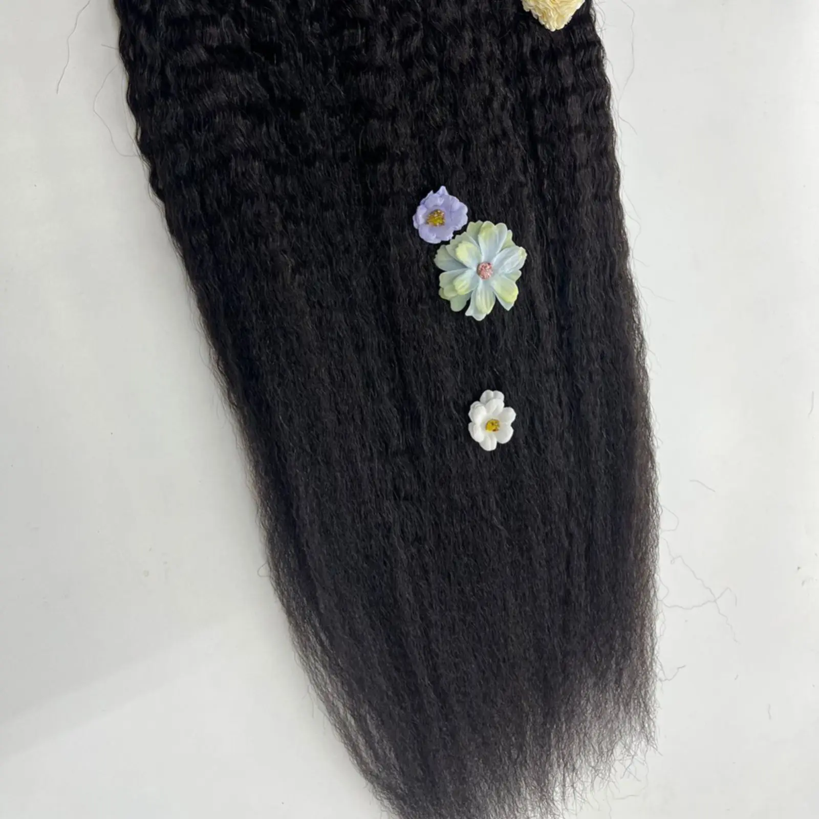 Relax yaki straight- kinky hair beautiful hair extension Raw Vietnamese human hair - wig making - frontal wig.