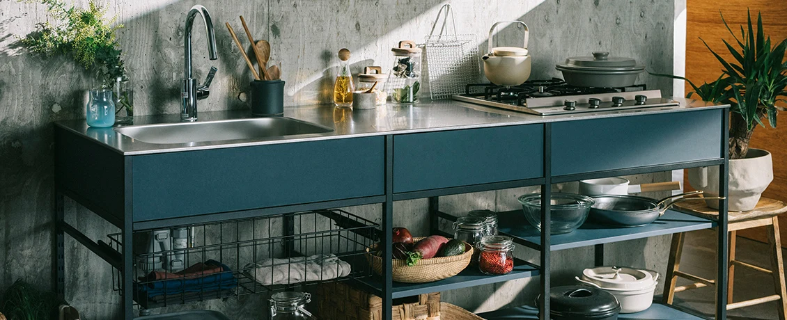 Modular Small Modern Outdoor Designs Stainless Steel Kitchen Cabinet