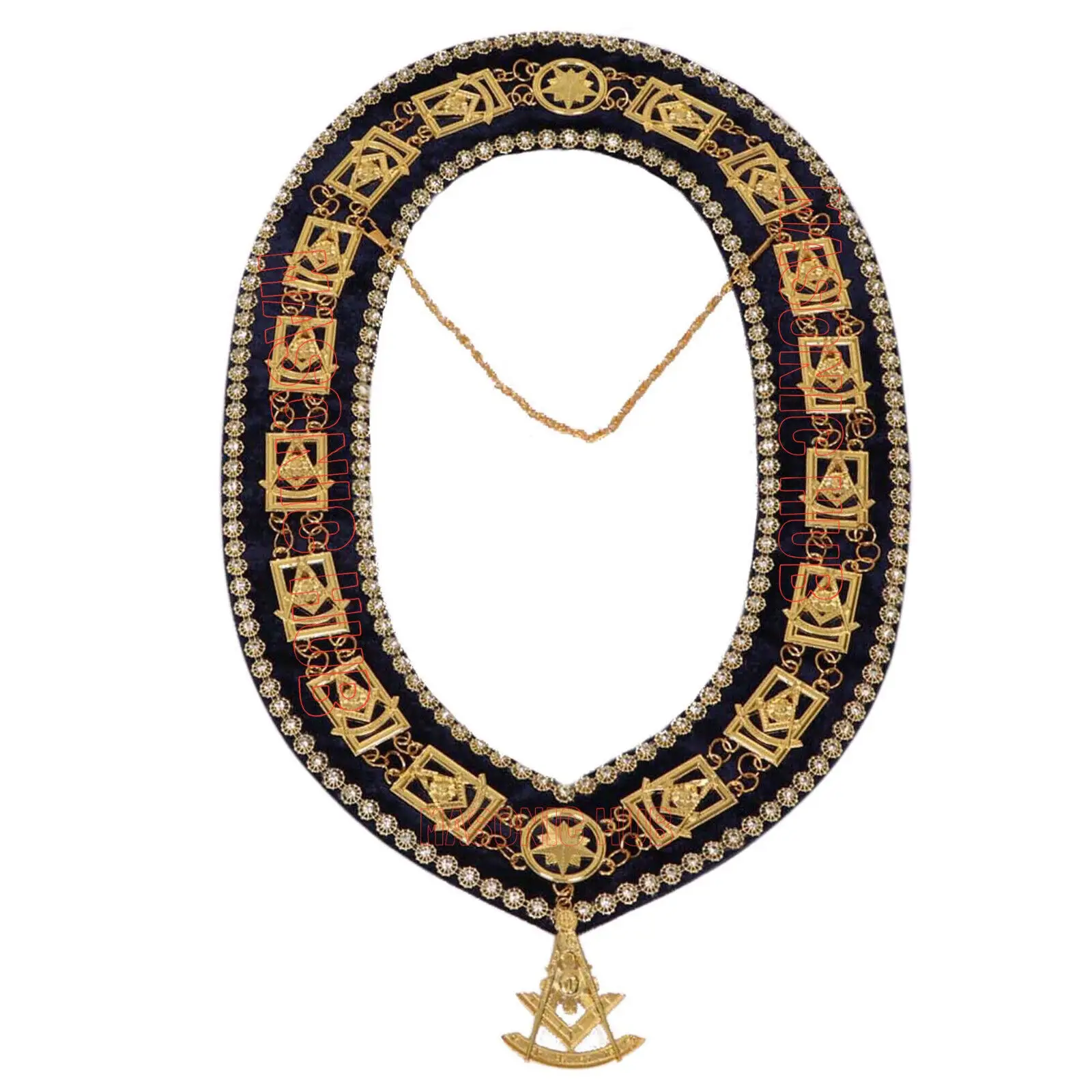 Masonic Rose Croix 18th Degree Handmade Embroidery Apron,Gauntlets And Collar Set