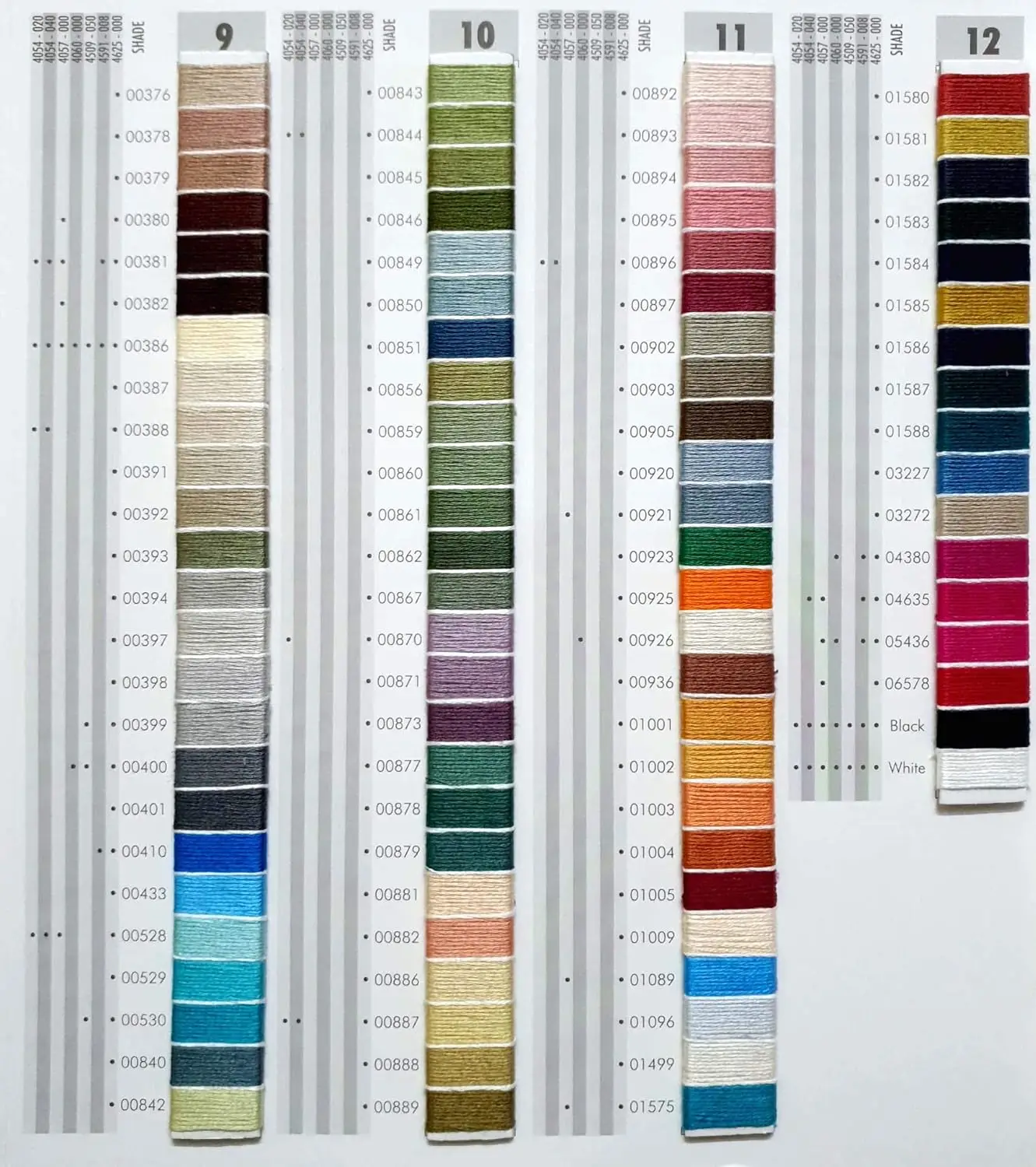 Anchor Cotton Embroidery Thread Shade Card, 1 PC, Cotton Embroidery Threads Shade Card 322 Shades Handcrafted ,  wholesaler