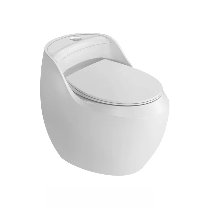 European Colored Design Egg Toilet Bowl Water-Saving Super Swirl Siphon Silent Small House  Hotels Modern round  Toilet