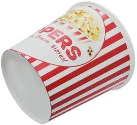 85 oz Plastic Popcorn Bucket with Lid Reusable Microwavable IML Custom Logo and Color Hot Sealing Large Popcorn Container
