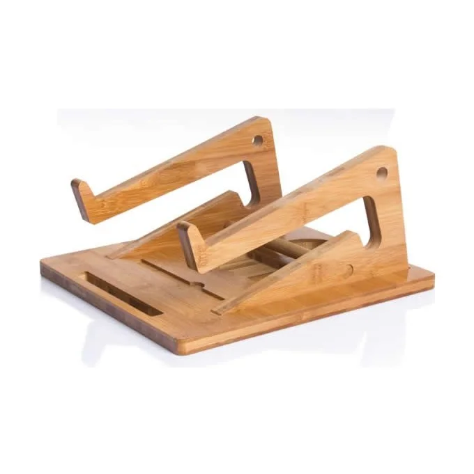 Top Trendy design wood laptop stand good quality handicraft best selling product office and restaurant table wood laptop stand