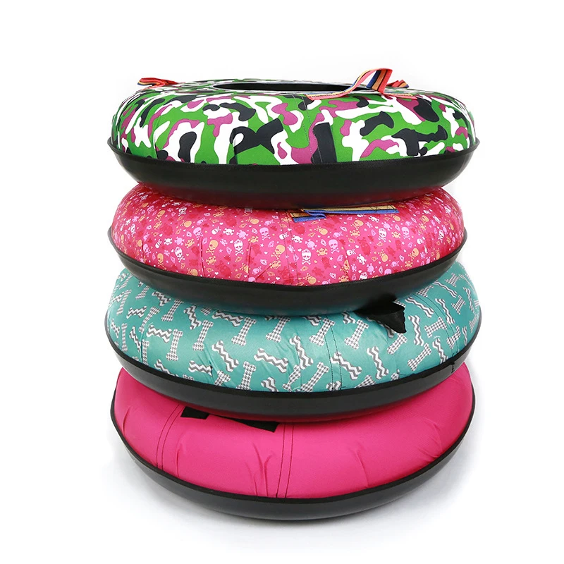 winter sport towable high quality inflatable snow tube with handle