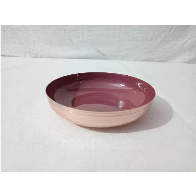 Hot Selling Metal Round Serving Bowl Custom Enamel Coating Iron Serving Bowl In Wholesale Rate For Home Hotel Restaurant