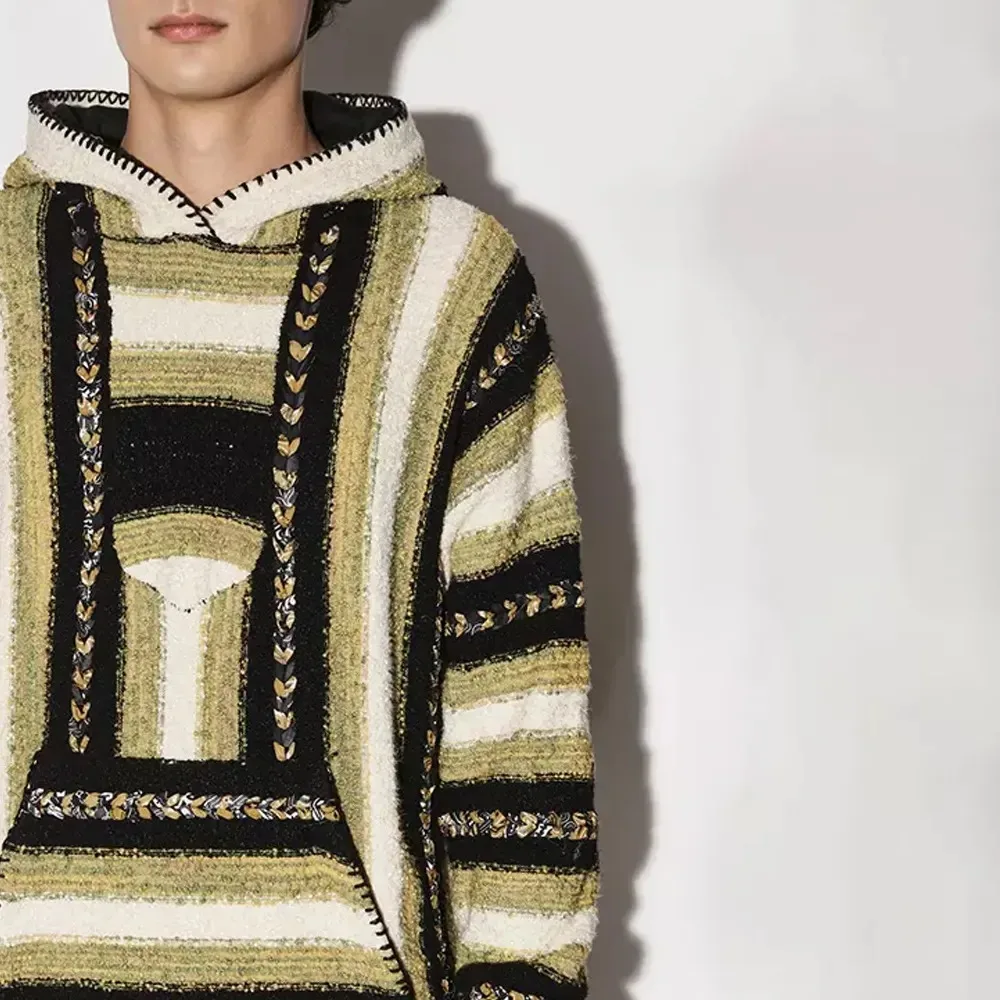 Custom Print Neon Jumpers Drop Shoulder Velvet Logo Split Fashion Baja Wholesale All Colors Luxury Quality Cut And Sew Hoodies