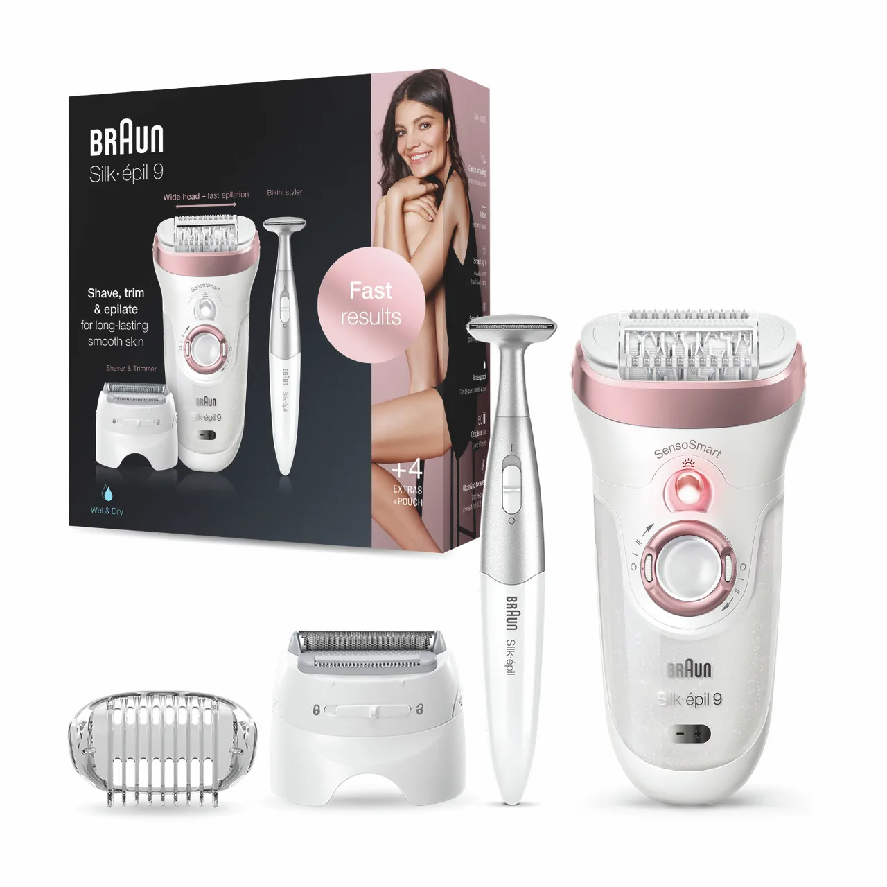 Epilator, Silk epil 9, Rose Gold, SES 9-880