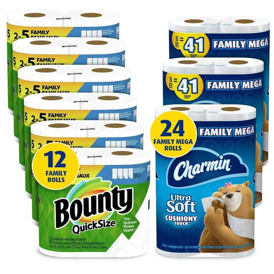 Bounty Select-A-Size Paper Towels, White, 12 Double Rolls