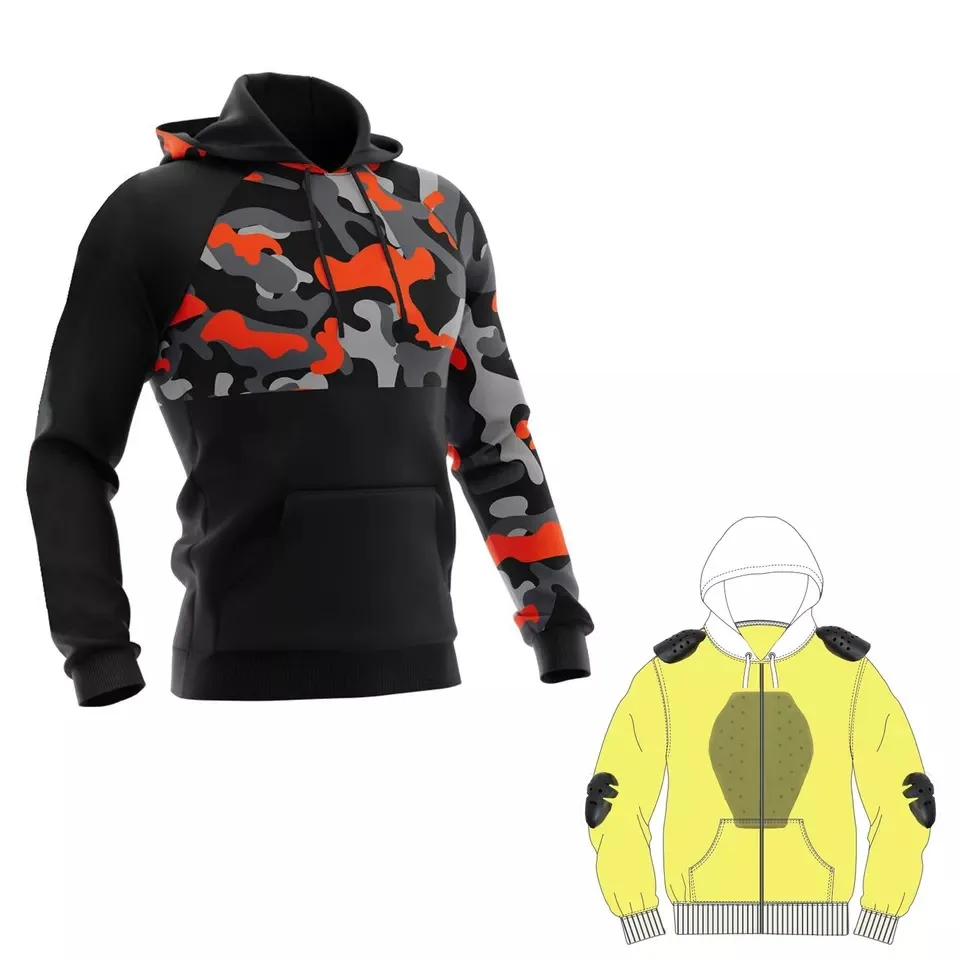 high quality wholesaler cotton protective Motorcycle Biker Hoodie Cotton Hoody Motorcycle Jacket Off-Road Racing Hoodies