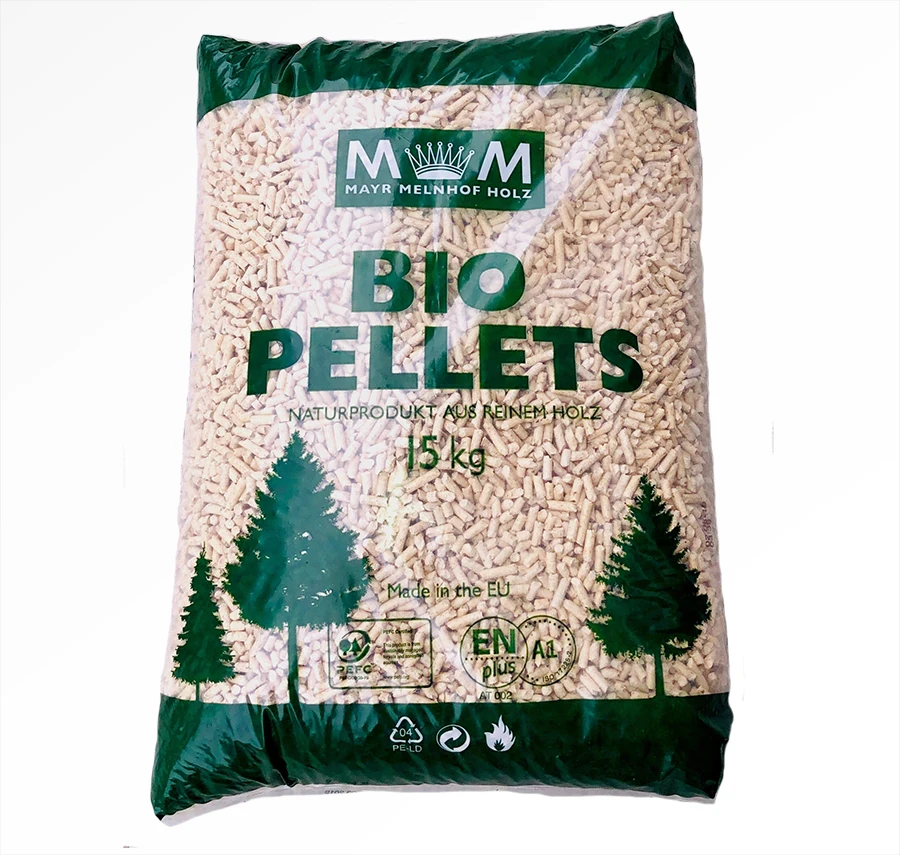 Biopellet Biomass Holzpellets Fir Wood Pellets 6mm in 15kg bags for Heating System Wood Pellet Mill