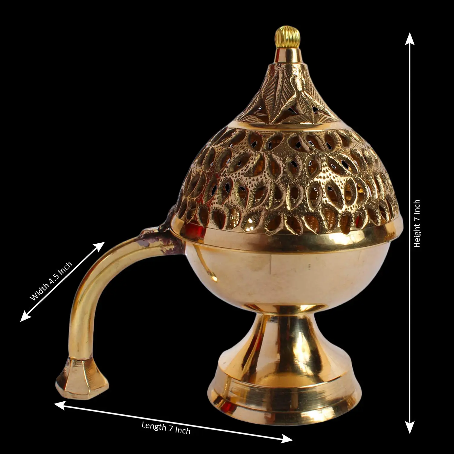 Hot sale Brass incense loban burner madkhan brass bakhoor burner for fragrance By United Trade World