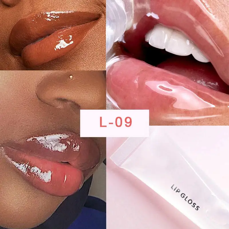 OEM Custom Label Clear Pink Lasting Lip Gloss Pearlescent Glistening Squeeze Tube Lip Gloss