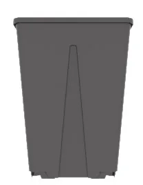 High quality square pot MCA 14x14x18 cm 2.5 liters with cross bottom for profesional cultivation ideal for fruit cultivation