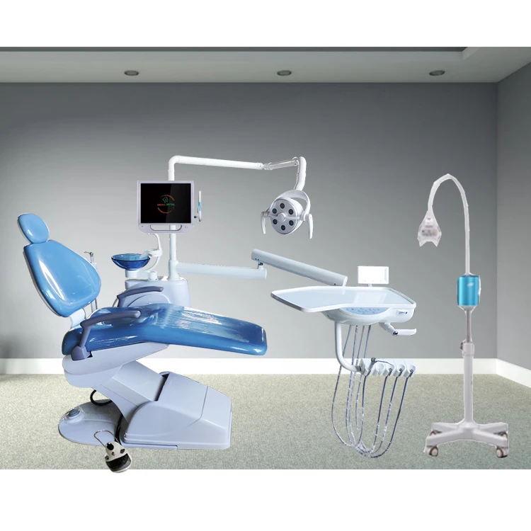 Dental chair with whitening machine and teeth bleaching machine
