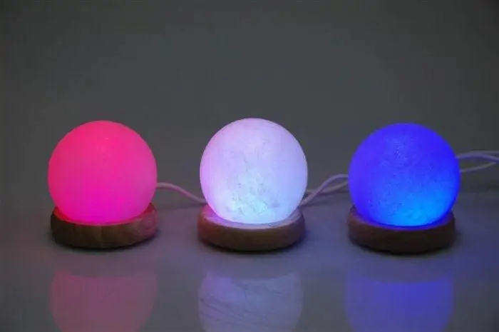 Seven Colour Changing Himalayan USB Ball Shaped Crystal Rock Salt Lamp with USP port to Attach With your Laptop anywhere