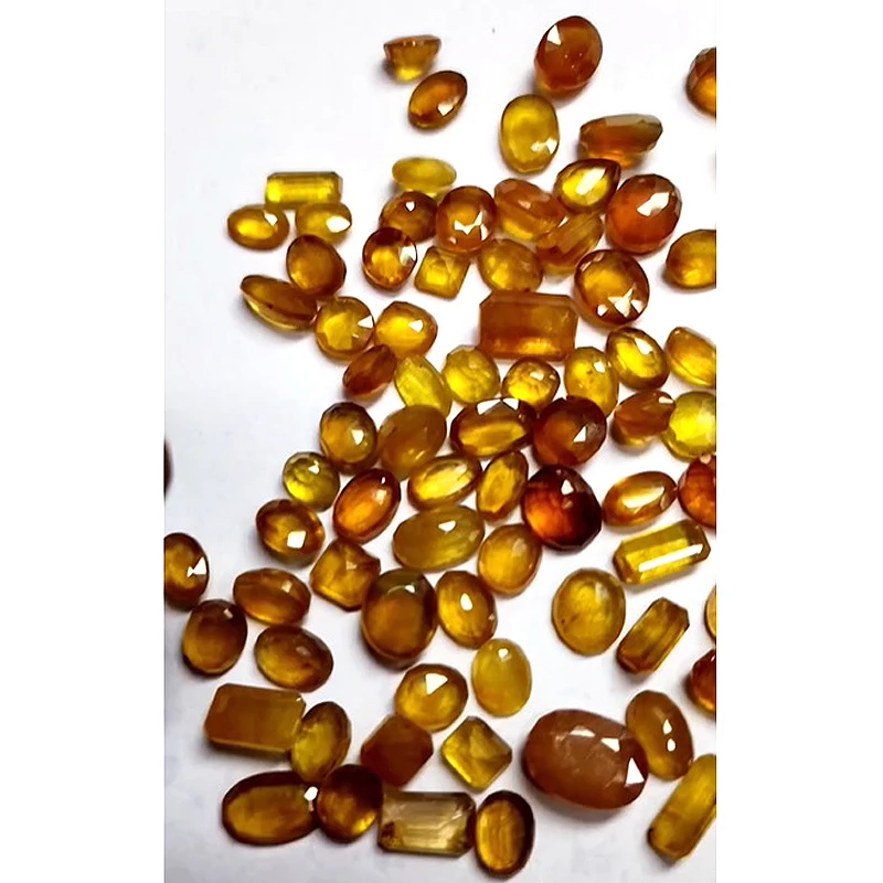 93 Pcs of Bangkok Yellow Sapphire 8mm - 11mm Oval facet 265 cts lot Iroc Sales glassfilled Yellow Sapphire Loose Gemstone US$243