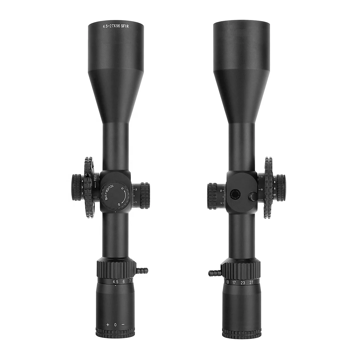YSC 1/10 Click Value 4.5-27X56 SFIR Optic Scope Long Range ShockProof Tactical Hunting Sights