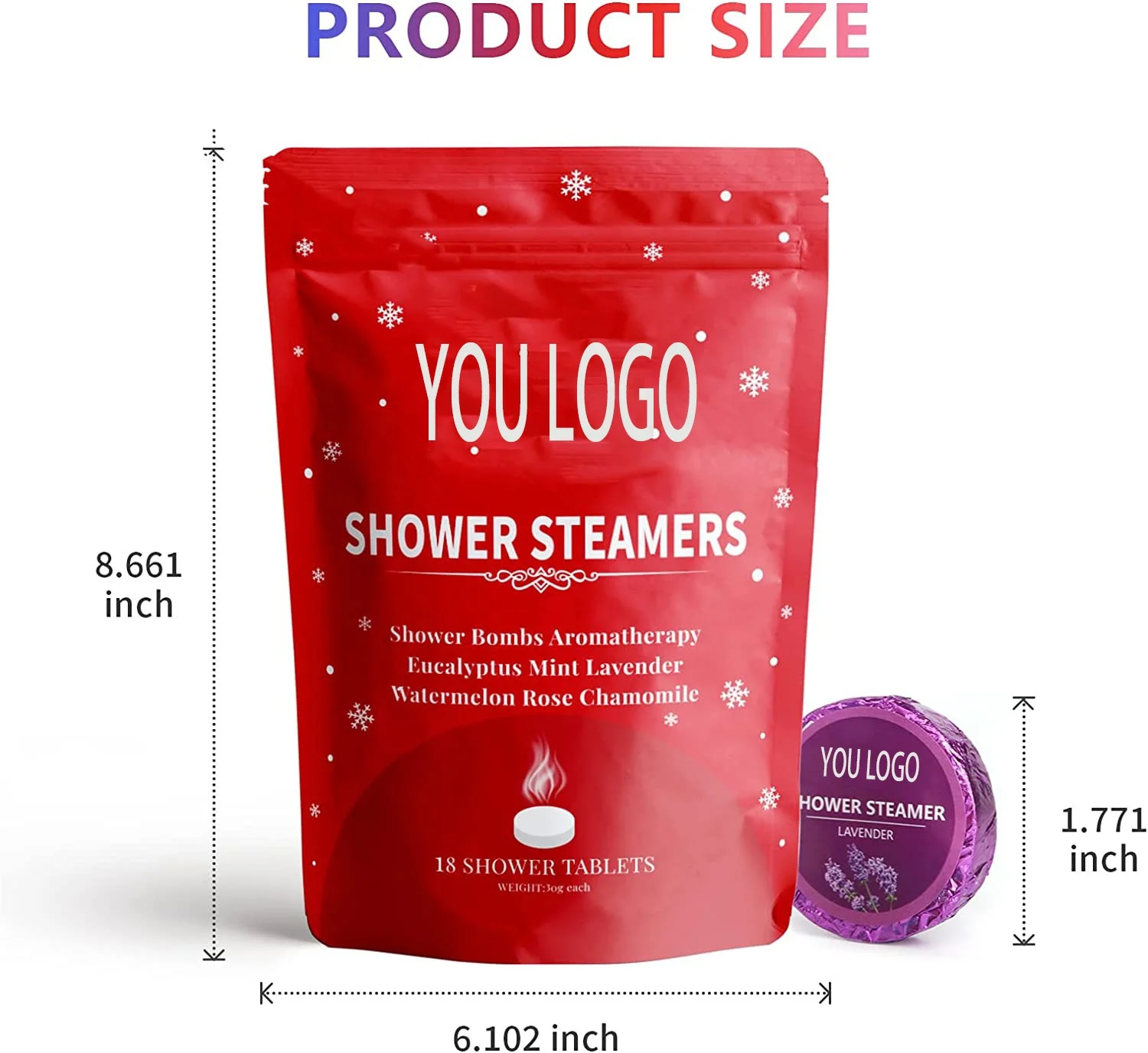 Muran OEM Wholesale Natural private label essential oil Shower Bomb Set Scented Shower Tablet Aromatherapy Shower Steamer