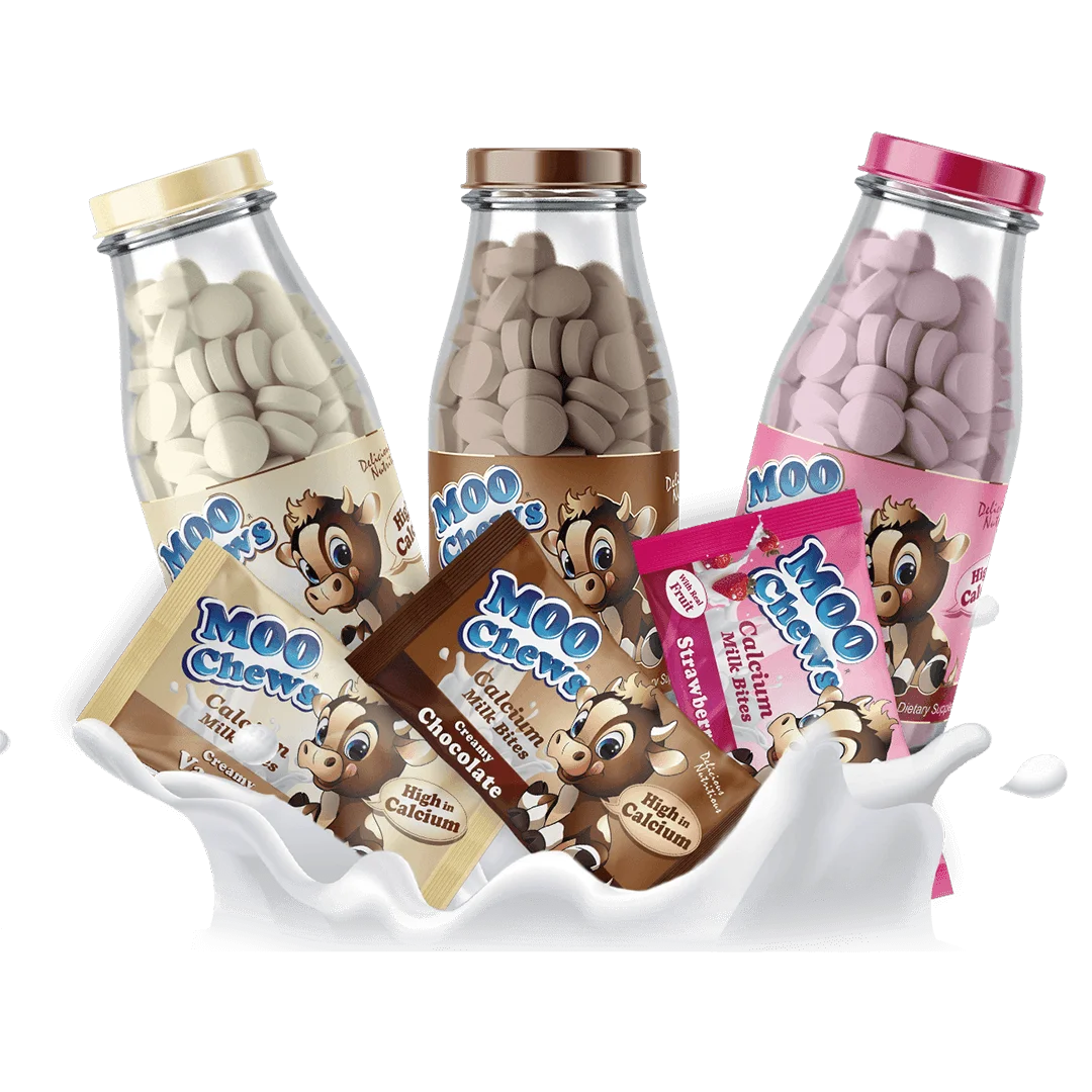 Milk bits 48 tablets glass bottle Strawberry Healthy Snack High calcium Kids and Toddlers New Zealand