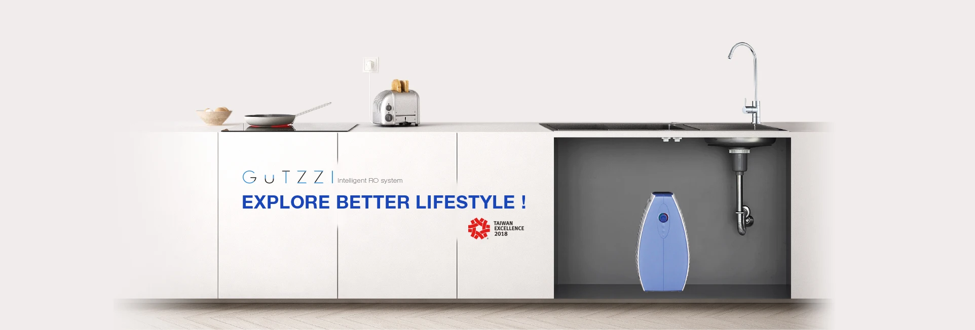 Compact undersink 50GPD reverse osmosis water purifier system faucet water purifier